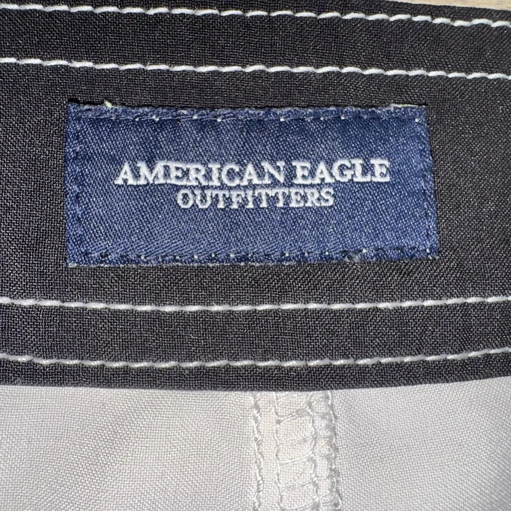 American Eagle‎ Board Shorts Flat Front Striped Sunset Ocean Beach (No Size Tag)